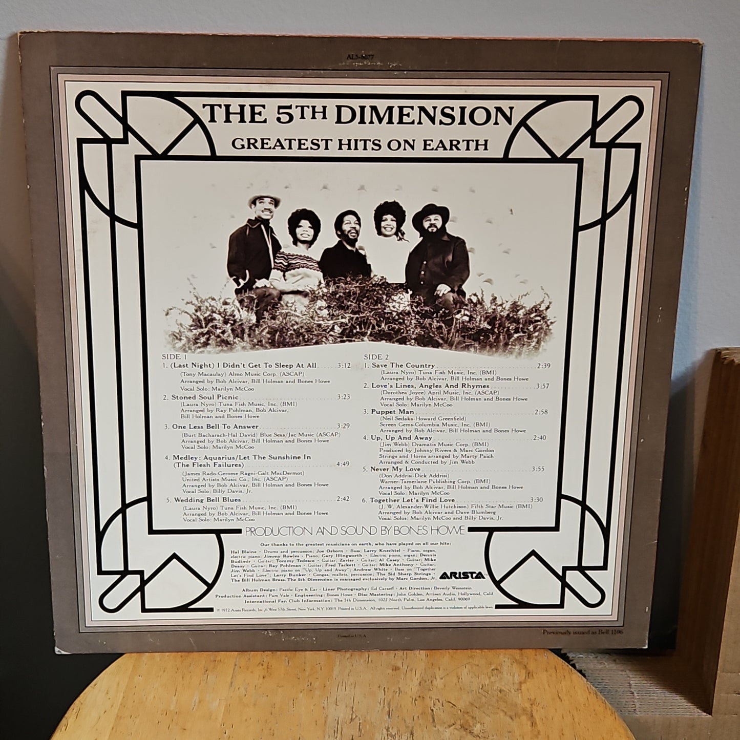 The 5th Dimension Greatest Hits On Earth By Arista Records