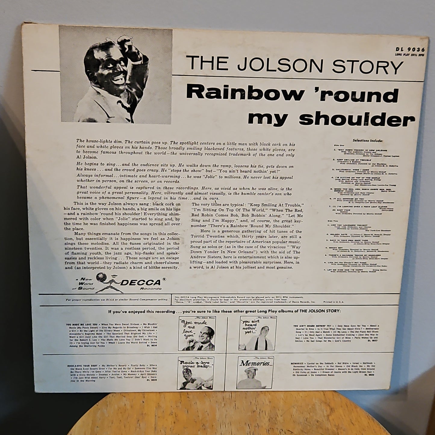 The Jolson Story Rainbow 'round my shoulder By Decca Records