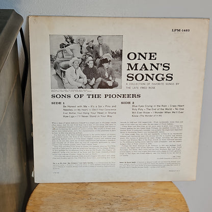 Sons of the Pioneers One Man's Songs By RCA Victor Records