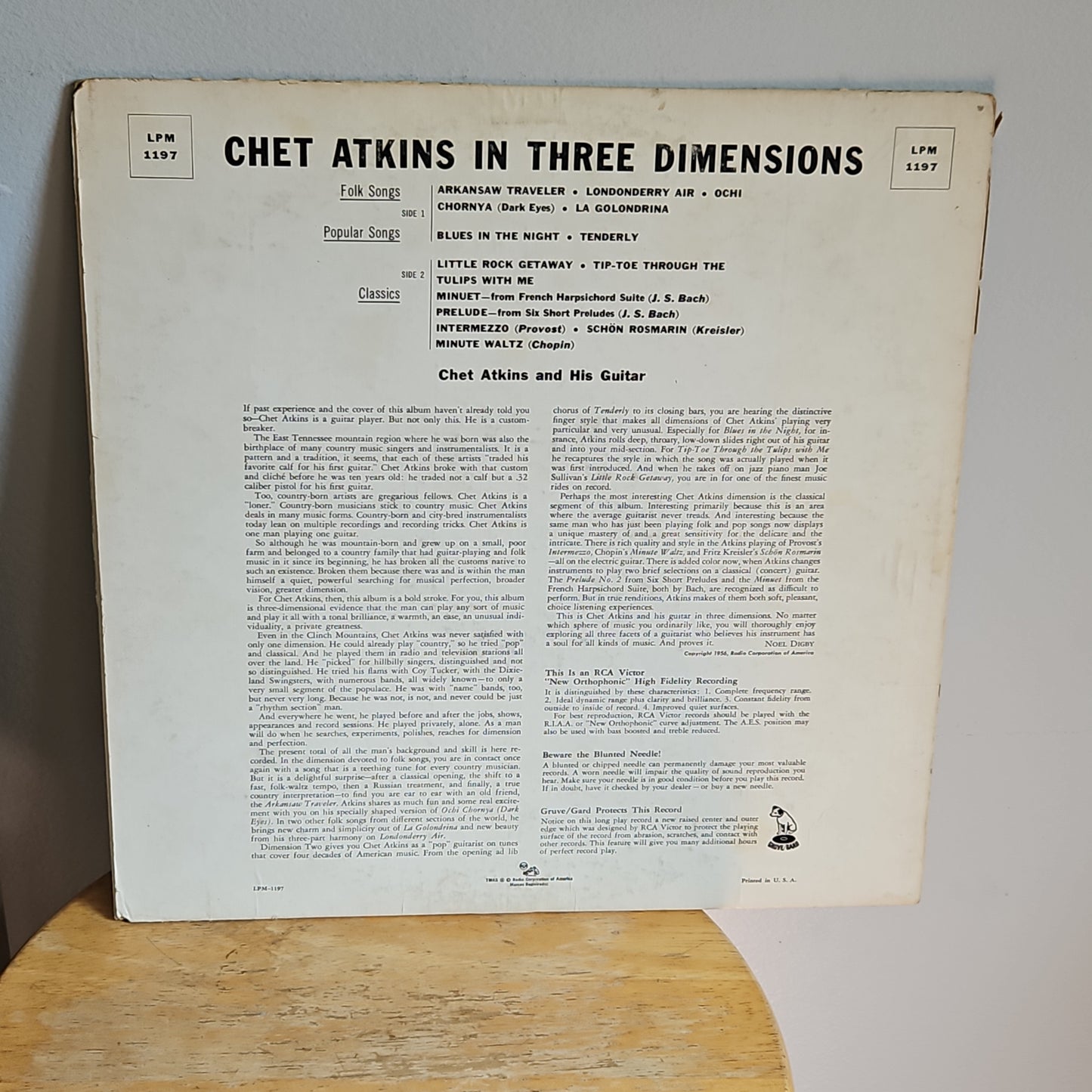 Chet Atkins in 3 Dimensions By RCA Victor Records