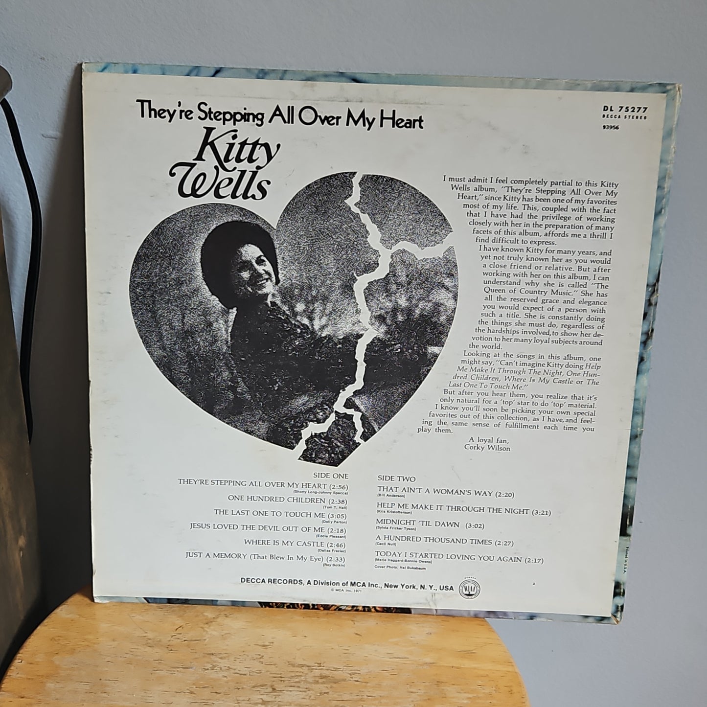 Kitty Wells They're Stepping All Over My Heart By Decca Records