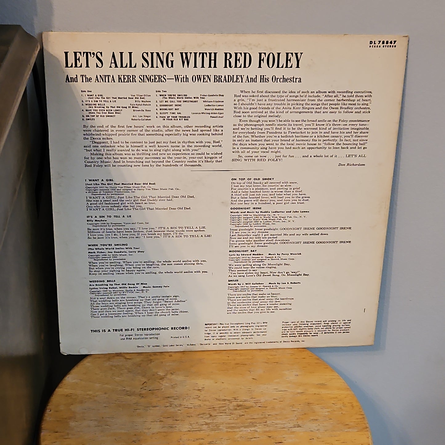 Let's All Sing With Red Foley By Decca Records