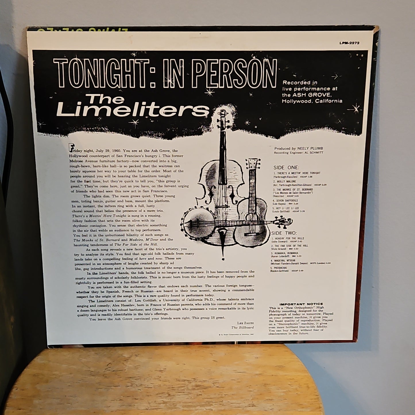 The Limeliters Tonight: In Person By RCA Victor Records