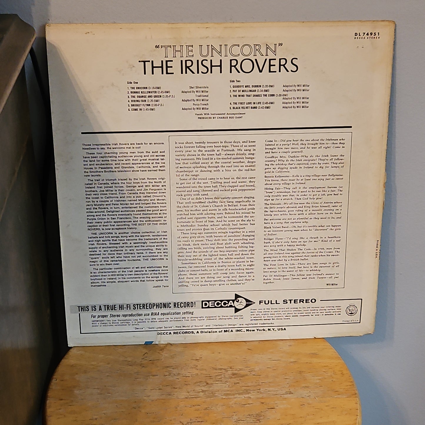 The Irish Rovers The Unicorn By Decca Records