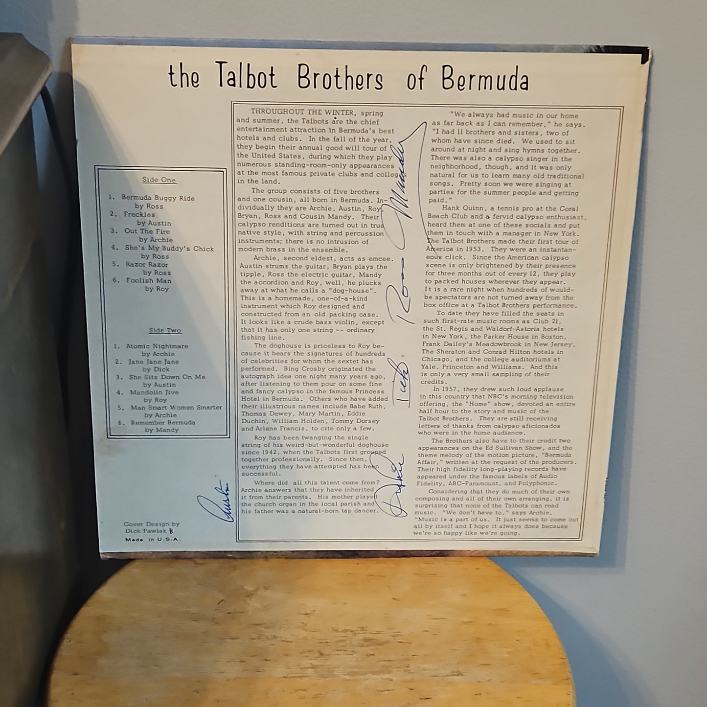 The Talbot Brothers of Bermuda Volume No. 1 By Talman Record co.