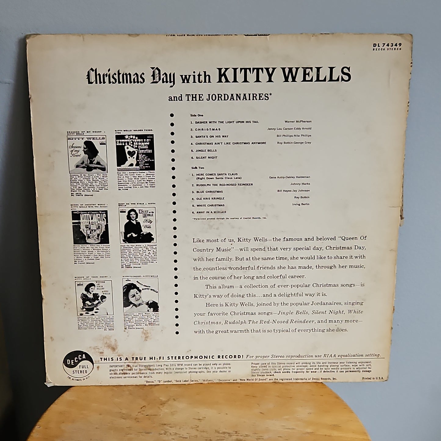 Christmas Day with Kitty Wells By Decca Records