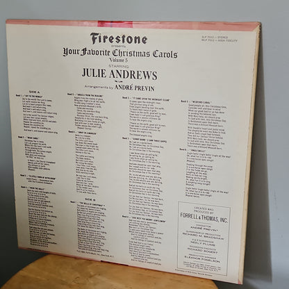 Julie Andrews Andre Previn Firestone Presents Your Favorite Christmas Carols Volume 5 By RCA Victor Records