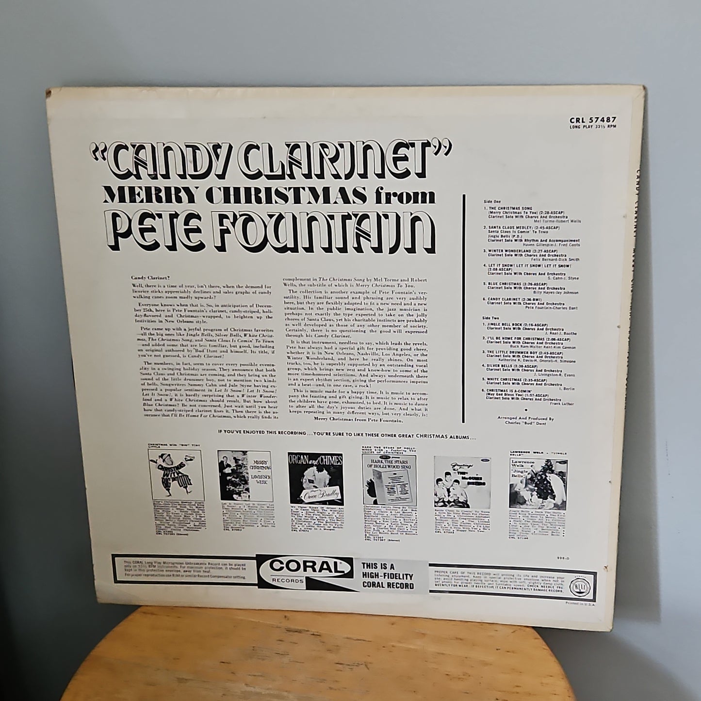 Pete Fountain "Candy Clarinet" Merry Christmas By Coral Records