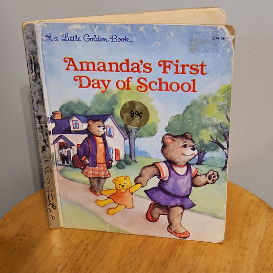 Amanda's First Day of School By Joan Elizabeth Goodman A Little Golden Book 1985
