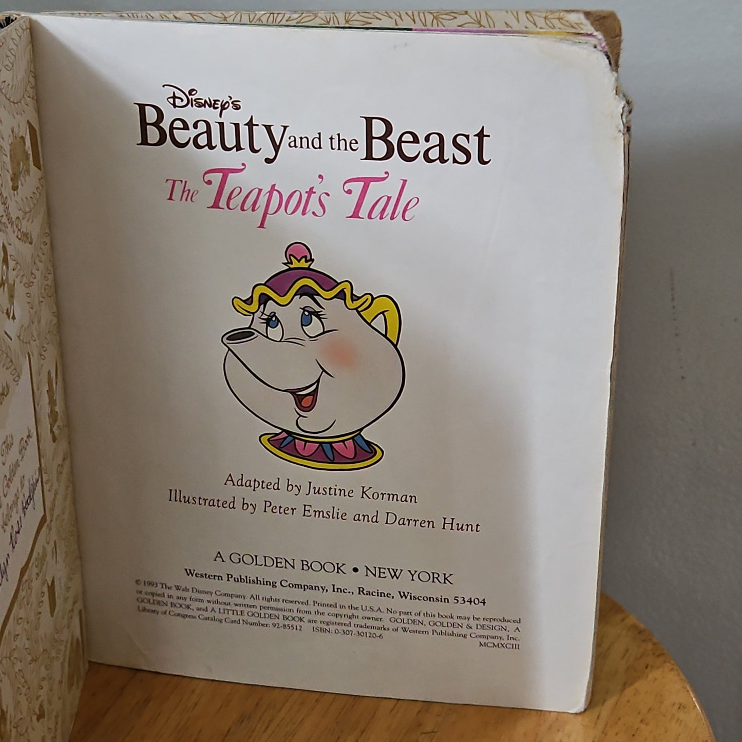 Disney's Beauty and the Beast The Teapot's Tale A Little Golden Book 1993