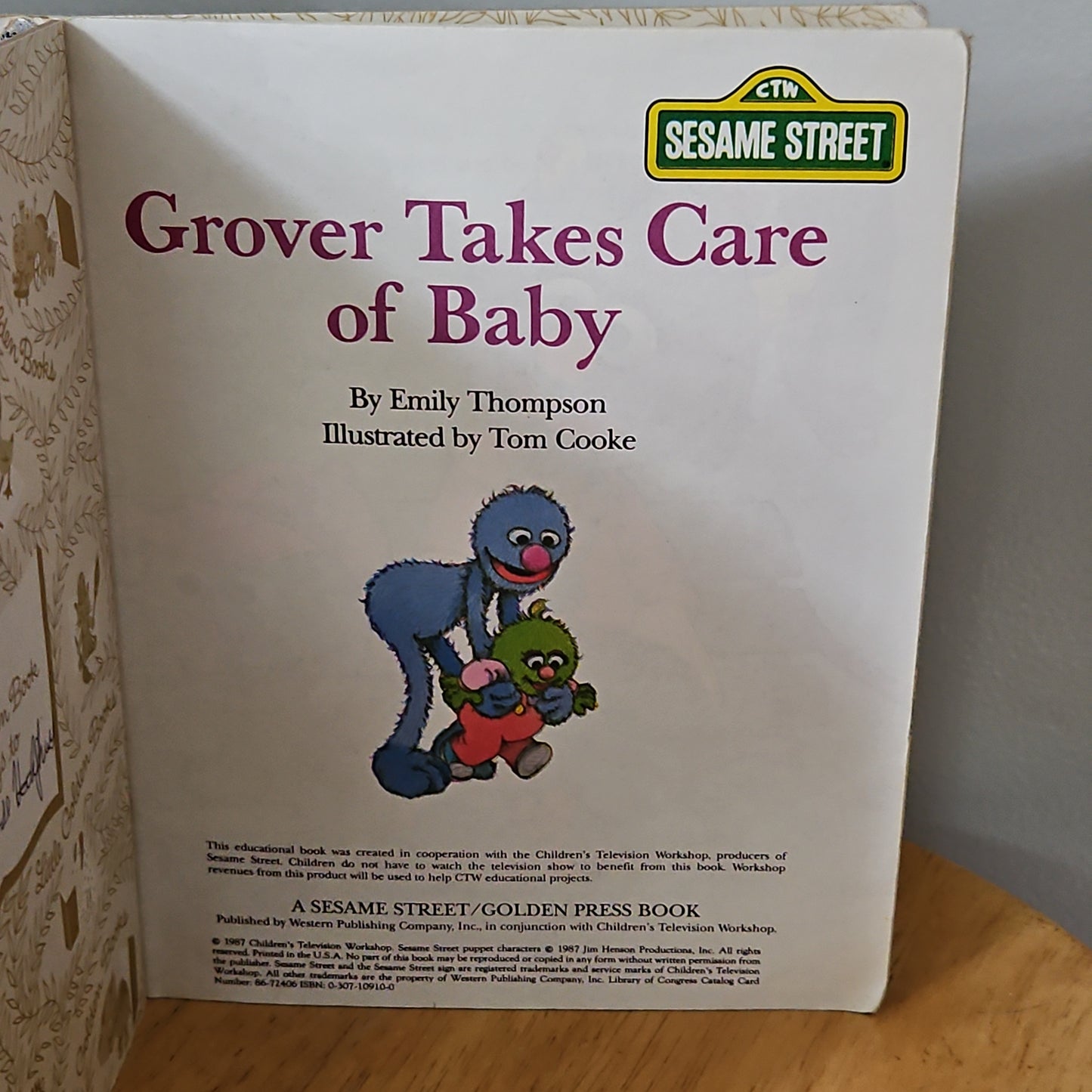 Grover Takes Care of Baby A Little Golden Book 1987