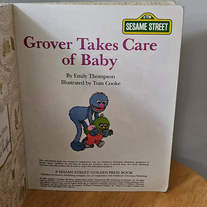 Grover Takes Care of Baby A Little Golden Book 1987