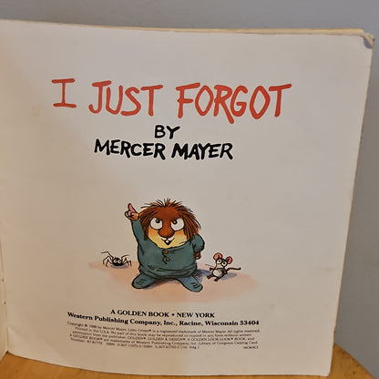 I Just Forgot By Mercer Mayer 1988