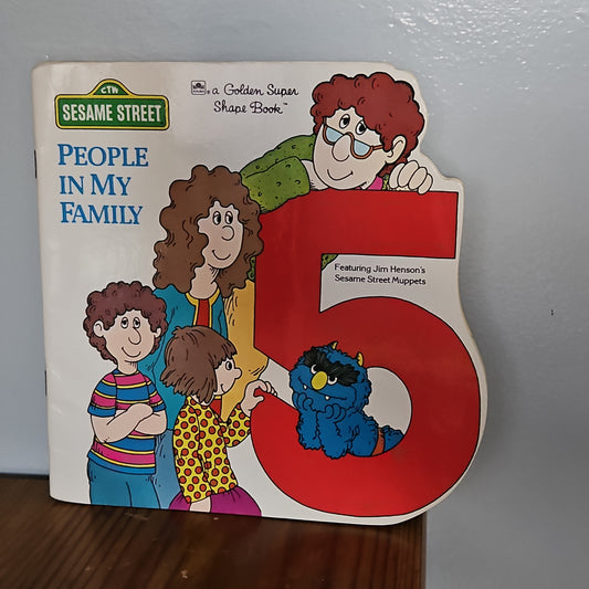 Sesame Street People In My Family By Jeffrey Moss A Golden Super Shape Book 1983