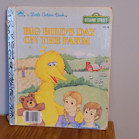 Sesame Street Big Birds Day On The Farm A Little Golden Book 1985